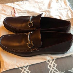 Salvatore Ferragamo Brown Leather Loafers 12 EE